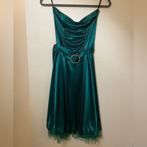 Ruby Rox Green Strapless Holiday Dress